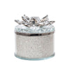 Sagebrook Home 15421-02 4" Crystal Round Lotus Box, Clear