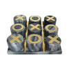 Sagebrook Home Marble 7X7 Tic-Tac-Toe, Black/Gold