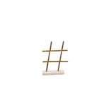 Sagebrook Home 12`` Metal/Marble Hashtag Table Top Deco, Gold