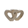 Sagebrook Home 15427-02 10" Ceramic Double Heart Table Decor, Champagne