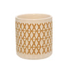 Sagebrook Home 15429-03 4" Ceramic X-Design Pen Holder, Sand