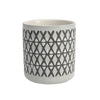 Sagebrook Home 15429-08 4" Ceramic X-Design Pen Holder, Black