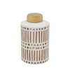 Sagebrook Home 15430-02 9" Jar with Gold Lid, Tan