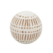 Sagebrook Home Set of 3 6/5/4`` Orbs, Tan