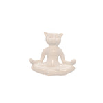 Sagebrook Home 15432 7" Ceramic Yoga Cat, White