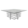 Sagebrook Home 15433-01 18" Metal Stacked Coffee Table, Silver