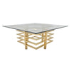 Sagebrook Home Metal Stacked Coffee Table, Gold