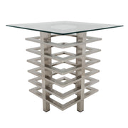 Sagebrook Home Metal Stacked Side Table, Silver
