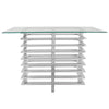 Sagebrook Home 15435-01 31" Metal Stacked Console Table, Silver