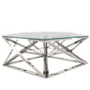 Sagebrook Home Metal Hexagon Coffee Table, Silver