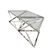 Sagebrook Home Metal Hexagon Coffee Table, Silver