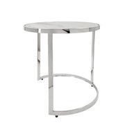Sagebrook Home Set of 2 Metal Round Side Table, Silver
