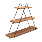 Sagebrook Home Metal/Wood 20`` Triangle Wall Shelf, Brown