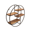 Sagebrook Home Metal/Wood 29`` Round Wall Shelf, Brown