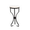 Sagebrook Home 15461-01 Metal/Marble, Hourglass Shaped  Legs Table, Black