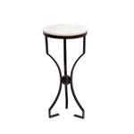 Sagebrook Home 15461-01 Metal/Marble, Hourglass Shaped Legs Table, Black