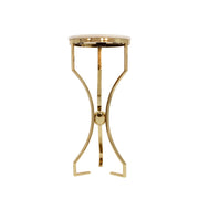 Sagebrook Home Metal/Marble, Hourglass Shaped  Legs Table, Gold