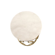 Sagebrook Home Set of 2 Metal/Marble Round Tables, Gold