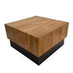 Sagebrook Home 15467-01 28" Acacia Wood, Coffee Table, Black