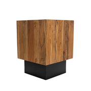 Sagebrook Home Acacia Wood, Side Table, Black