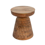 Sagebrook Home Wood 19`` Hammered Side Table, Brown