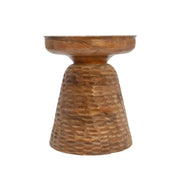 Sagebrook Home Wood 19`` Hammered Side Table, Brown