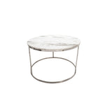 Sagebrook Home 15471-01 Metal/Marble Coffee Table, Silver