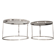 Sagebrook Home 15471-01 Metal Coffee Table, Silver, Set of 2