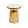 Sagebrook Home Metal, Side Table W/ Mirror Top, Gold
