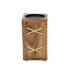Sagebrook Home 15489-02 7" Wood Pillar Holder, Brown