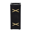 Sagebrook Home 15490-01 10" Wood Pillar Holder, Black