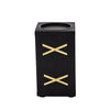 Sagebrook Home 15490-02 7" Wood Pillar Holder, Black