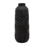 Sagebrook Home Wood 15" Stained Vase, Black
