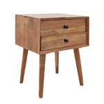 Sagebrook Home 15498 24" Side Table with 2 Drawers, Beige