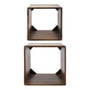 Sagebrook Home Set of 2 14/16`` Wood Cube Side Table, Brown
