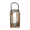 Sagebrook Home 12" Wooden Hurricane Holder, Natural