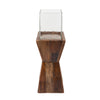 Sagebrook Home 15522-02 24.5" H Hurricane On A Dimensional Stand, Brown