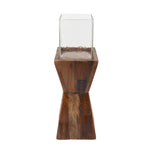 Sagebrook Home 15522-02 24.5" H Hurricane On A Dimensional Stand, Brown