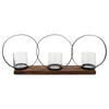 Sagebrook Home 28" 3-Candle Holders, Brown