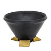 Sagebrook Home 12`` Wooden Bowl W/ Metal Legs, Black