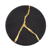 Sagebrook Home 15539-03 10" Round Wall Art with Gold Inlay, Charcoal