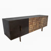 Sagebrook Home 71`` Wooden Console, 2-Tone Black/Brown
