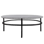 Sagebrook Home Marble 44`` Oval Coffee Table, Gray