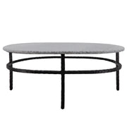 Sagebrook Home Marble 44`` Oval Coffee Table, Gray