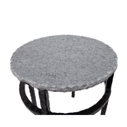 Sagebrook Home Marble 18`` Round Side Table, Gray