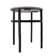 Sagebrook Home Marble 18`` Round Side Table, Gray