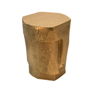 Sagebrook Home Metal Face Stool, Gold
