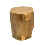 Sagebrook Home Metal Face Stool, Gold