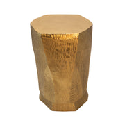 Sagebrook Home Metal Face Stool, Gold