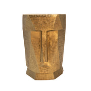 Sagebrook Home Metal Face Stool, Gold